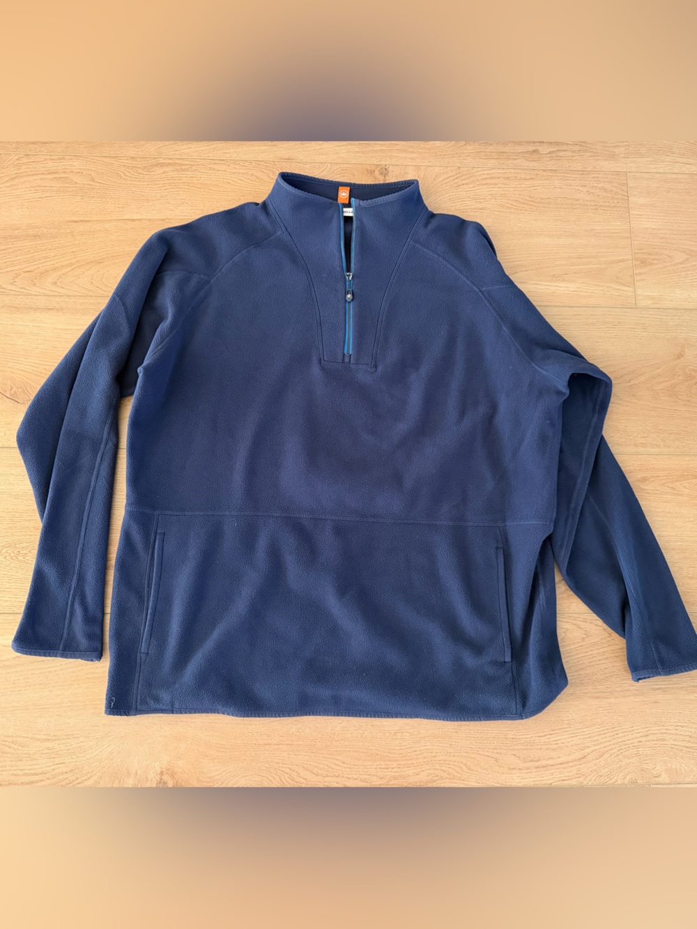 Men's Peter Millar Navy Quarter-Zip Fleece Pullover